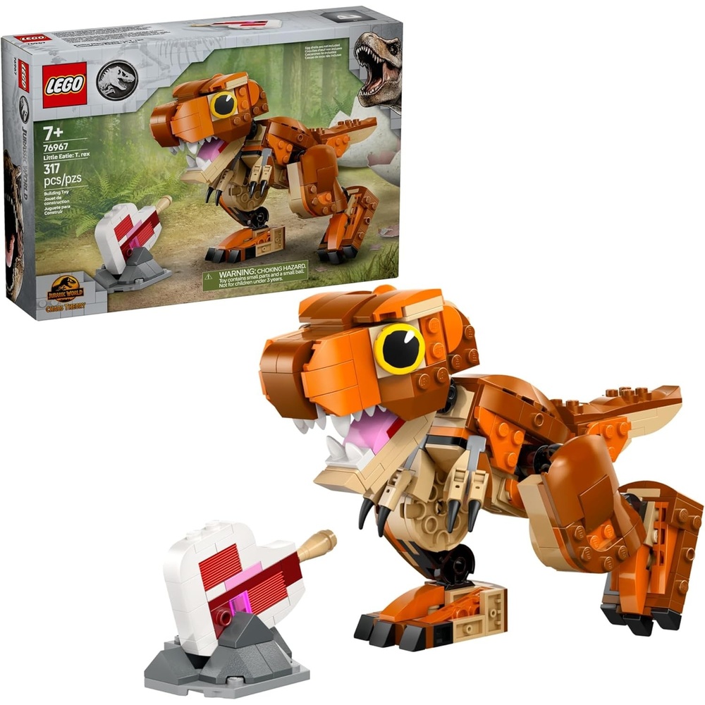 image:imageLEGO Jurassic World Little Eatie T Rex Toy Dinosaur Building Toy for Kids Boys and Girls Ages 7 Gift Idea for Birthdays and Fans with Movable Jaw Head and Tail 76967