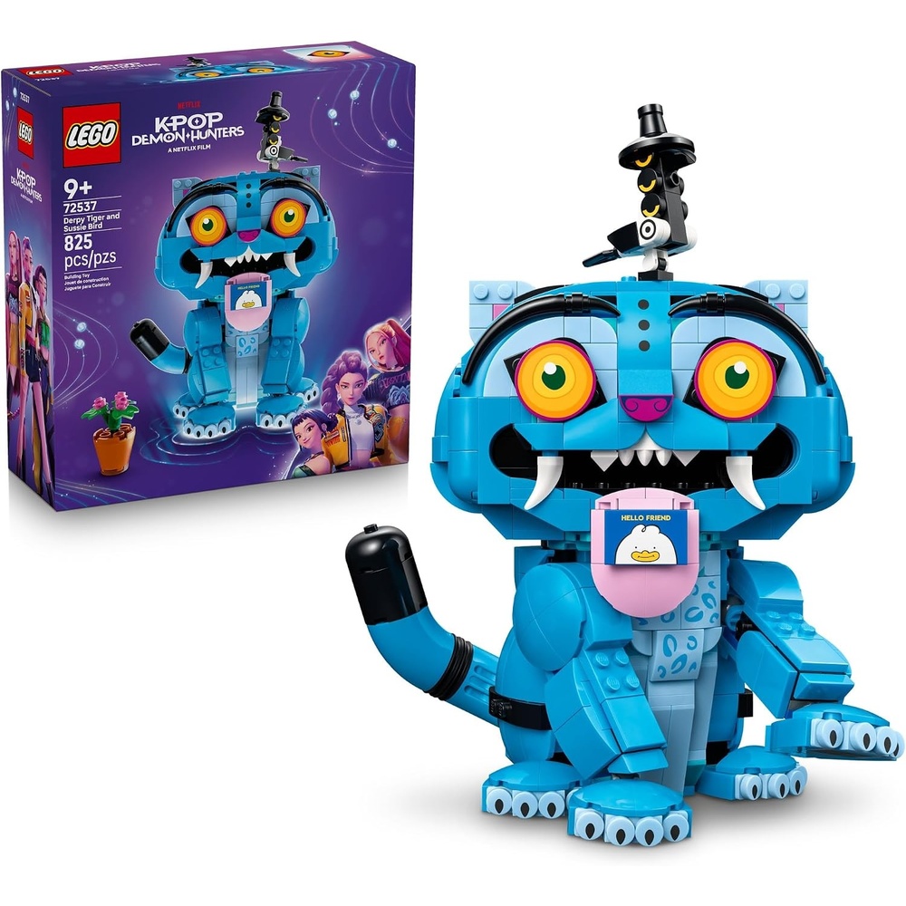 image:imageLEGO Kpop Demon Hunters Derpy Tiger and Sussie Bird 72537 Building Toy for Girls amp Boys Ages 9 Collectible Movie Display for Bedroom or Book Shelf W Flower Pots amp Letters