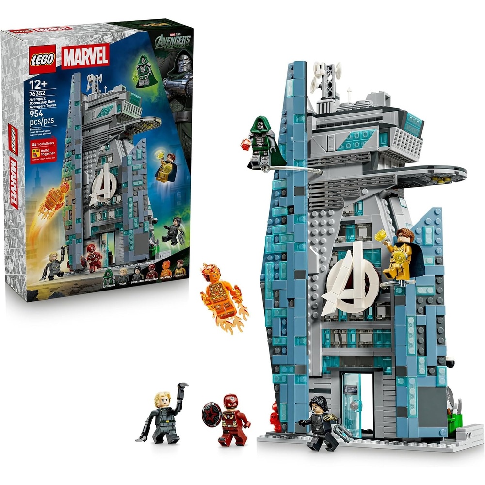 image:imageLEGO Marvel Avengers Doomsday New Avengers Tower 76352 Building Toy for Boys amp Girls Ages 12 Bedroom Decor Doomsday Merch with 6 Minifigures 954 pieces Gift for Marvel Fans