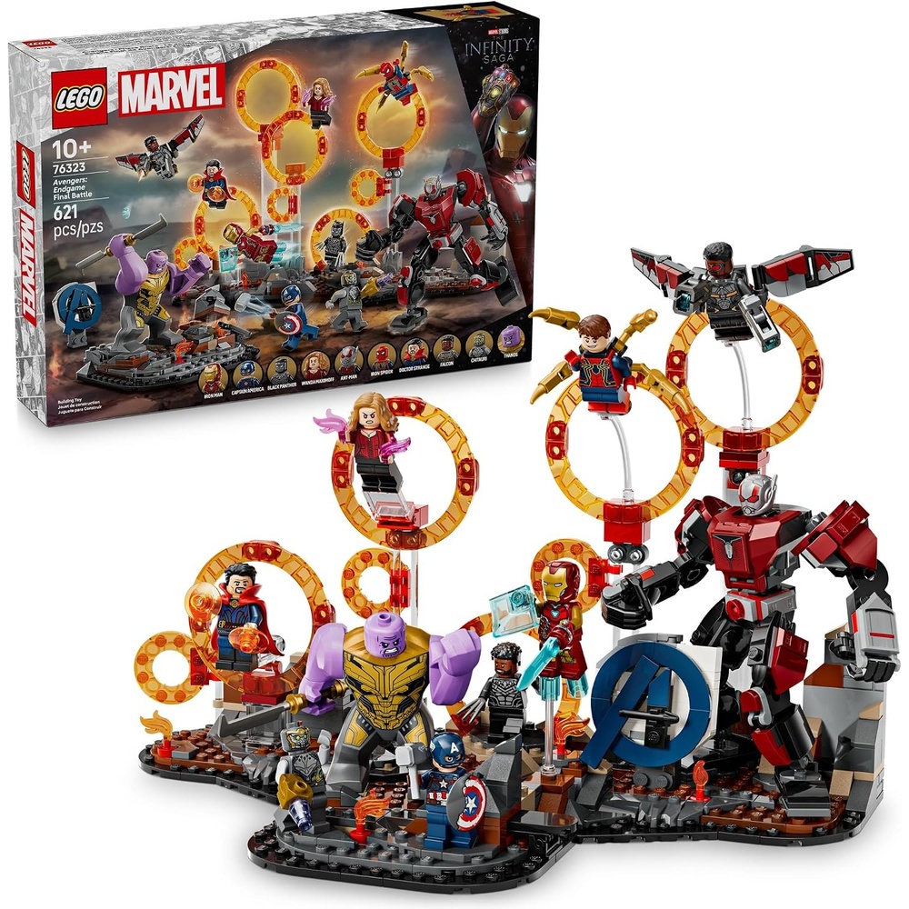 image:imageLEGO Marvel Avengers Endgame Final Battle Super Hero Building Set for Kids Ages 10 10 Figures Including Iron Man Black Panther and Iron Spider Birthday Gift for Boys and Girls 76323