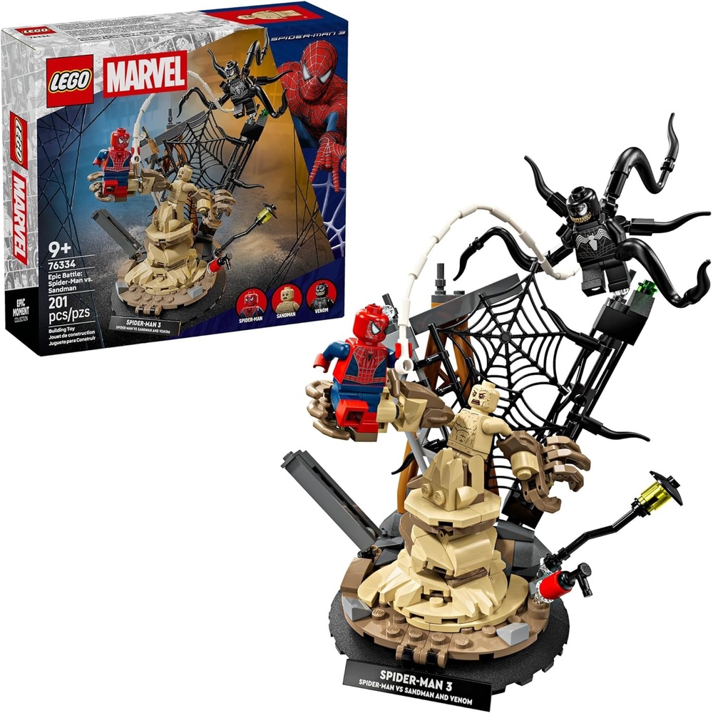 image:imageLEGO Marvel Epic Battle SpiderMan vs Sandman Building Toy for Boys amp Girls Super Hero Playset WVenom Sandman amp SpiderMan Minifigures Gift Idea for Birthdays Ages 9 76334