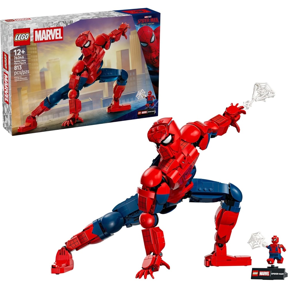 image:imageLEGO Marvel SpiderMan Hero Figure Super Hero Building Toy for Boys amp Girls Ages 12 Posable Kids Bedroom Bookshelf or Desk Decor Gift for Birthdays 76346