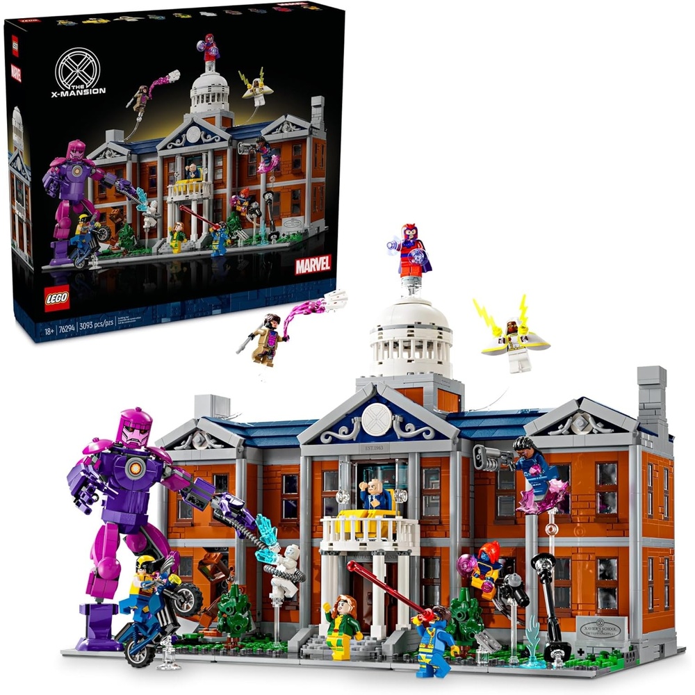 image:imageLEGO Marvel XMen The XMansion Building Set Marvel Collectibles DIY Craft Kit for Adults Ages 18 Buildable Xavier Institute with 10 Minifigures Gift Idea for Superhero Fans 76294