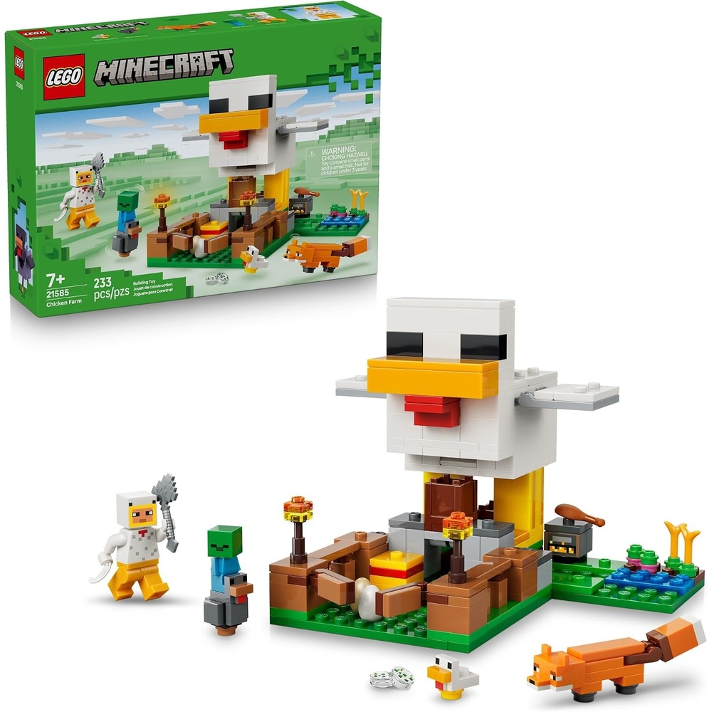 image:imageLEGO Minecraft Chicken Farm Building Toy for Kids Video Game Playset amp Figures for Boys amp Girls Ages 7 Gift for Birthdays 21585