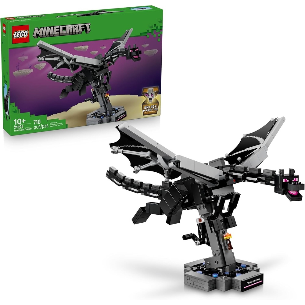 image:imageLEGO Minecraft The Ender Dragon 21595 Building Toys for Boys amp Girls Ages 10 Display Set for Bedroom W Stand 710 pieces Gift for Gamers