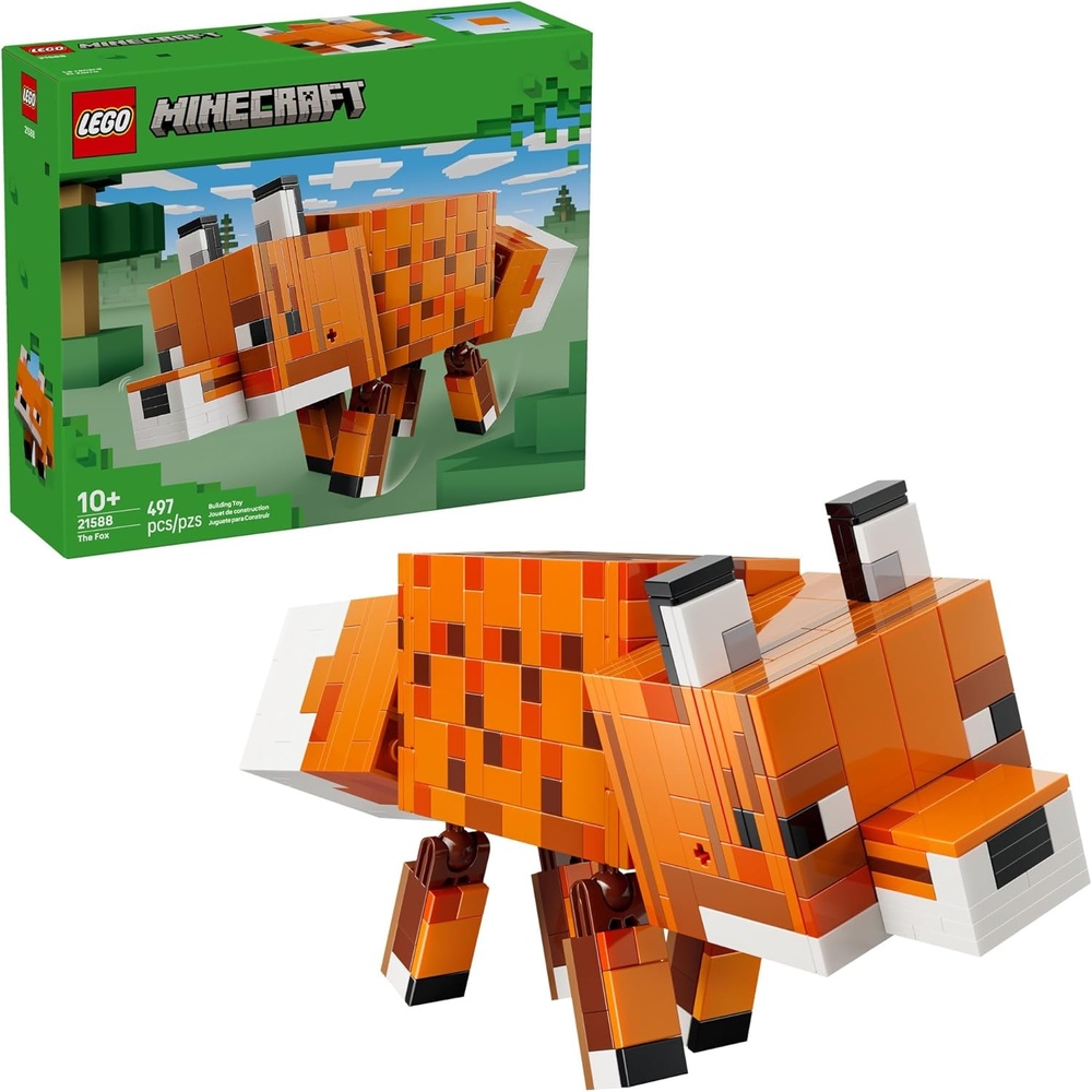 image:imageLEGO Minecraft The Fox Building amp Pretend Play Toy for Boys amp Girls Poseable Video Game Character for Kids Ages 10 Room Decor for Gaming Fans Gift Idea for Birthdays 21588