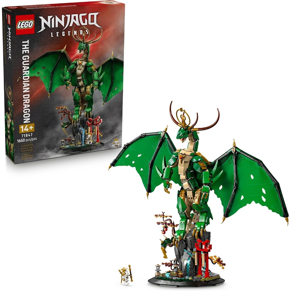 image:imageLEGO NINJAGO The Guardian Dragon Model Building Kit from Legends Monstrosity Series Room Decor for Teens Includes Master Wu Minifigure Gift for Teenage Boys Girls and Fans Ages 14 71847