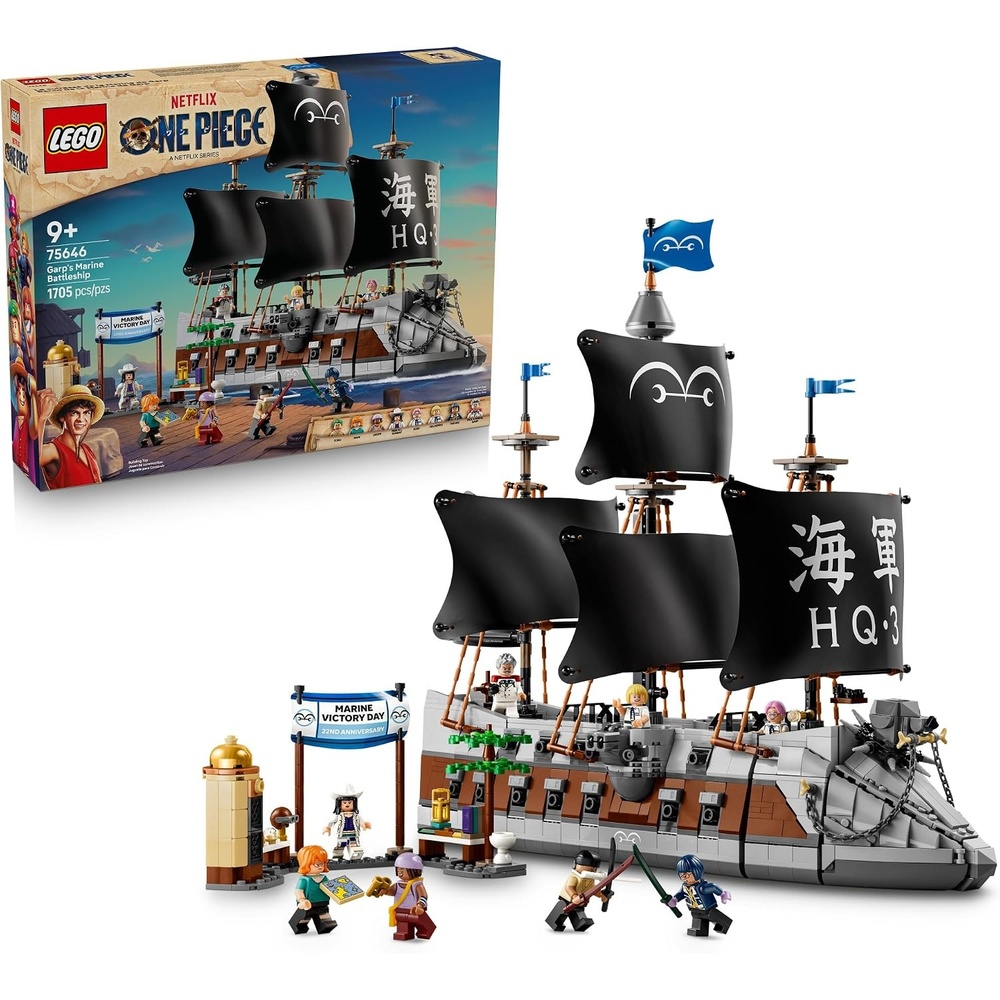 image:imageLEGO ONE PIECE Garps Marine Battleship 75646 Building Toys for Boys amp Girls Ages 9 8 Minifigures Hidden Details Decor or Play 1705 pieces Gift for Birthdays