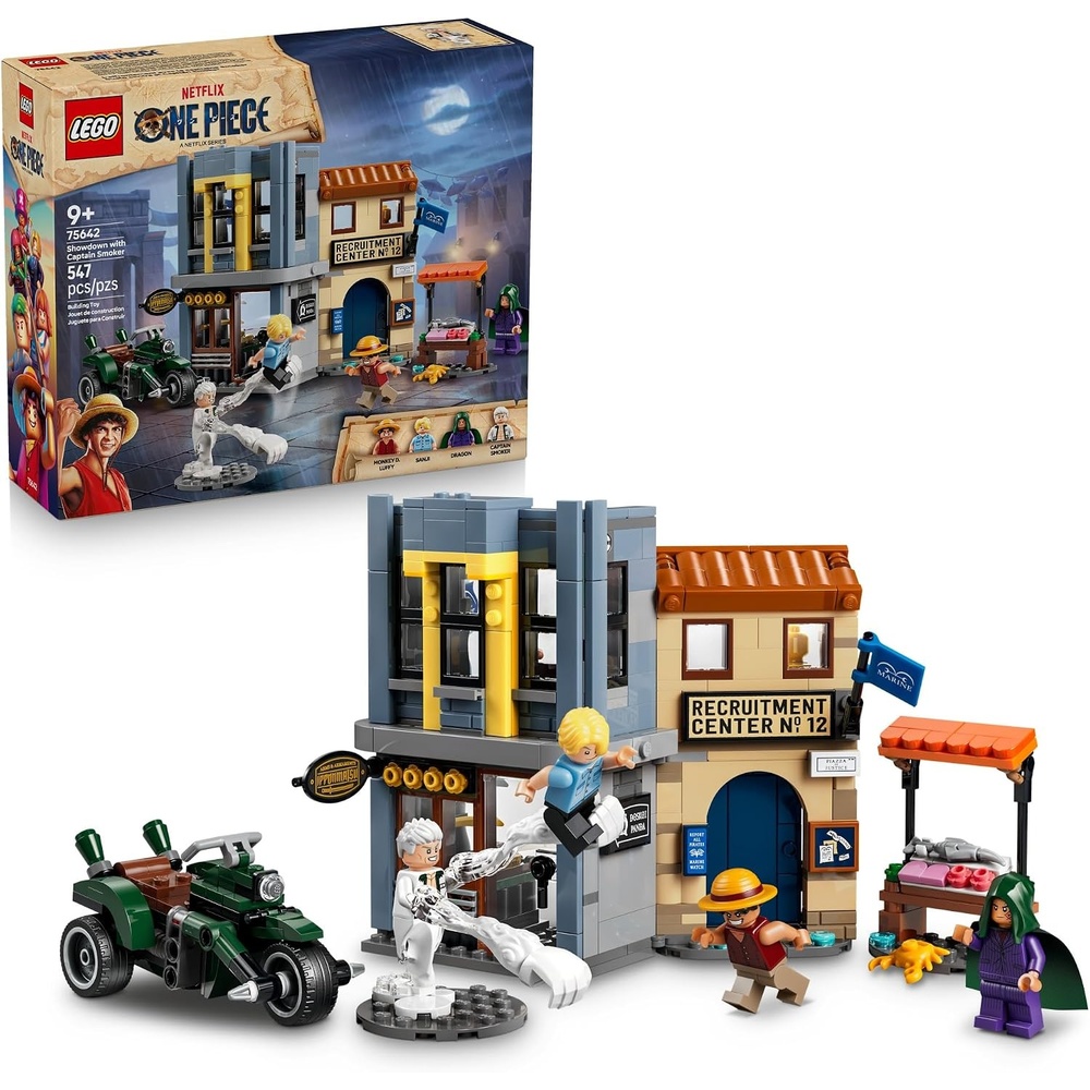 image:imageLEGO ONE PIECE Showdown with Captain Smoker 75642 Building Toys for Boys amp Girls Ages 9 Playset for Pretend Play 3 Character Minifigures 547 pieces Gift for Birthdays