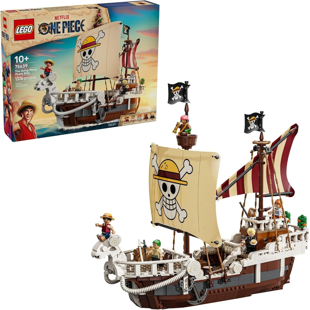 image:imageLEGO ONE PIECE The Going Merry Pirate Ship Building Blocks Pretend Play Adventure Toy for Boys amp Girls 10 Straw Hat Crew Toy Figures amp Playset for Anime Fans Gift Idea for Birthdays 75639