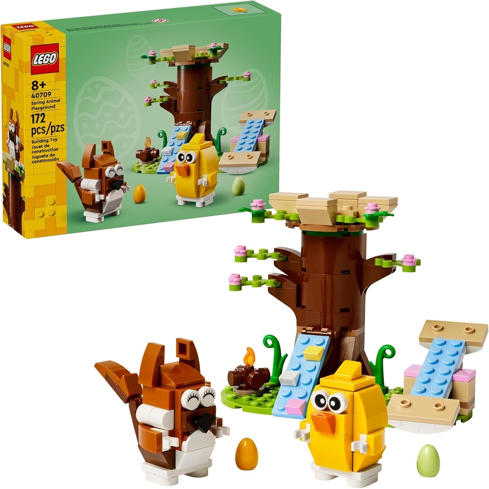 image:imageLEGO Spring Animal Playground Building Toy Pretend Play Set with Squirrel and Bird Figure for Boys and Girls Ages 8 Gift Idea for Easter and Kids Birthdays 40709