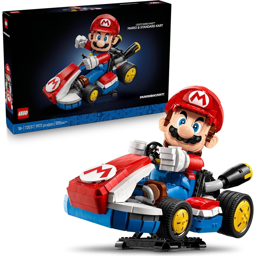 image:imageLEGO Super Mario Mario Kart Mario amp Standard Kart Building Set for Adults DIY Book Shelf amp Room Decor for Men amp Women Ages 18 Birthday Gift Idea for Adult Gamers 72037