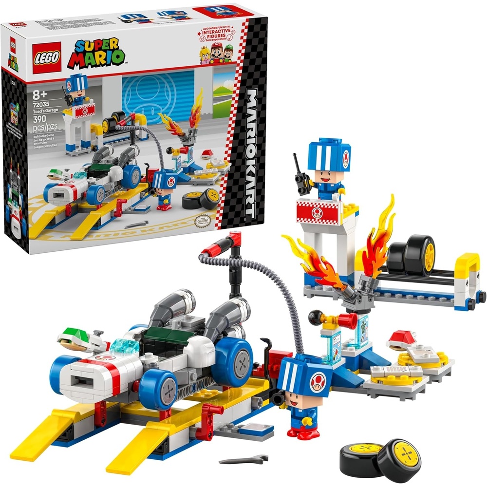 image:imageLEGO Super Mario Mario Kart Toads Garage Nintendo Toy Building Set for Kids Boys amp Girls Ages 8 Collectible Mario Kart Toy for Fans with 2 Blue Toad Figures Gift Idea for Birthdays 72035