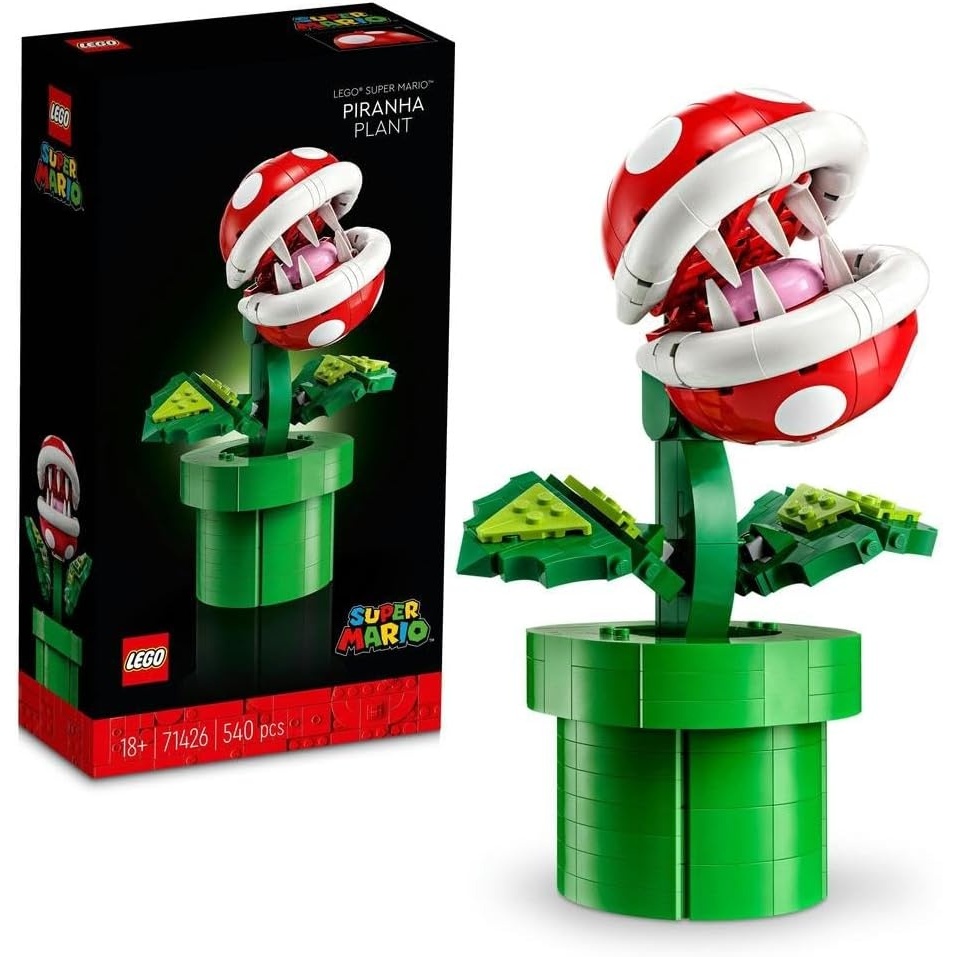 image:imageLEGO Super Mario Piranha Plant Building Sets for Adults Mario Collectible for Men amp Women Ages 18 Years Gift for Birthdays Bedroom Home Office or Book Shelf Decor 71426Multicoloured