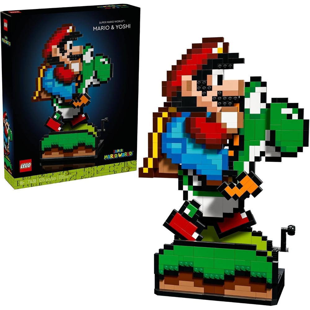 image:imageLEGO Super Mario World Mario amp Yoshi Building Set for Adults Ages 18 Gift Idea for Birthdays DIY Craft for Fans of Nintendo Game Home or Office Display 71438