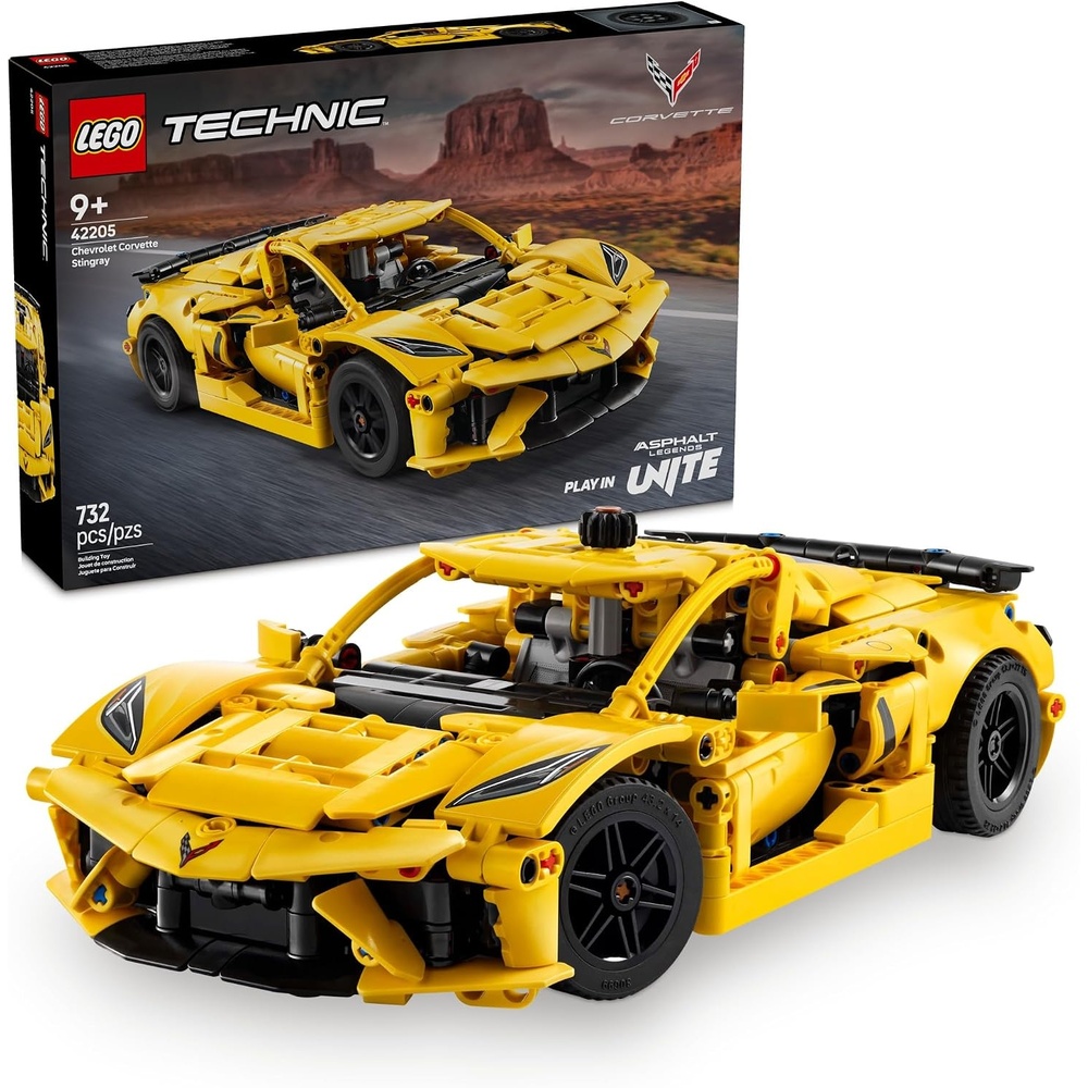 image:imageLEGO Technic Chevrolet Corvette Stingray Toy Car Building Toy Set for Kids Boys and Girls Ages 9 Model Car Kit for Display Gift Idea for Birthday 42205
