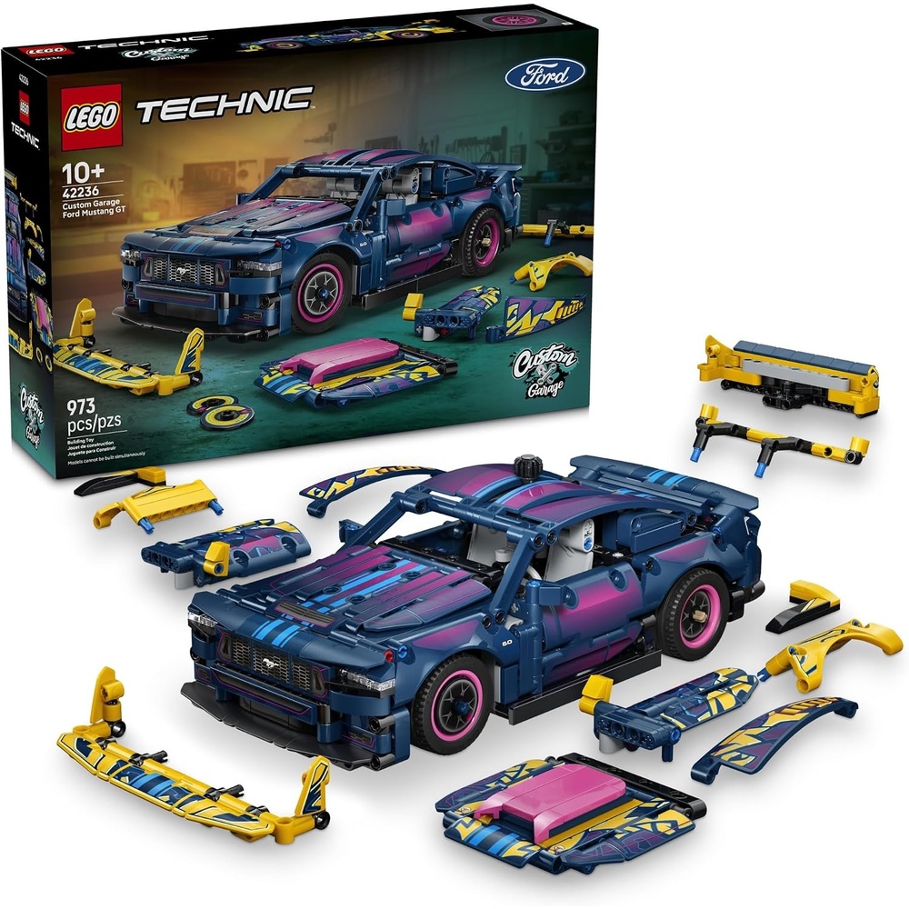 image:imageLEGO Technic Custom Garage Ford Mustang GT Car 42236 Customizable Building Toys for Boys amp Girls Ages 10 Toy Car for Display for Bedroom 973 pieces Gifts for Kids