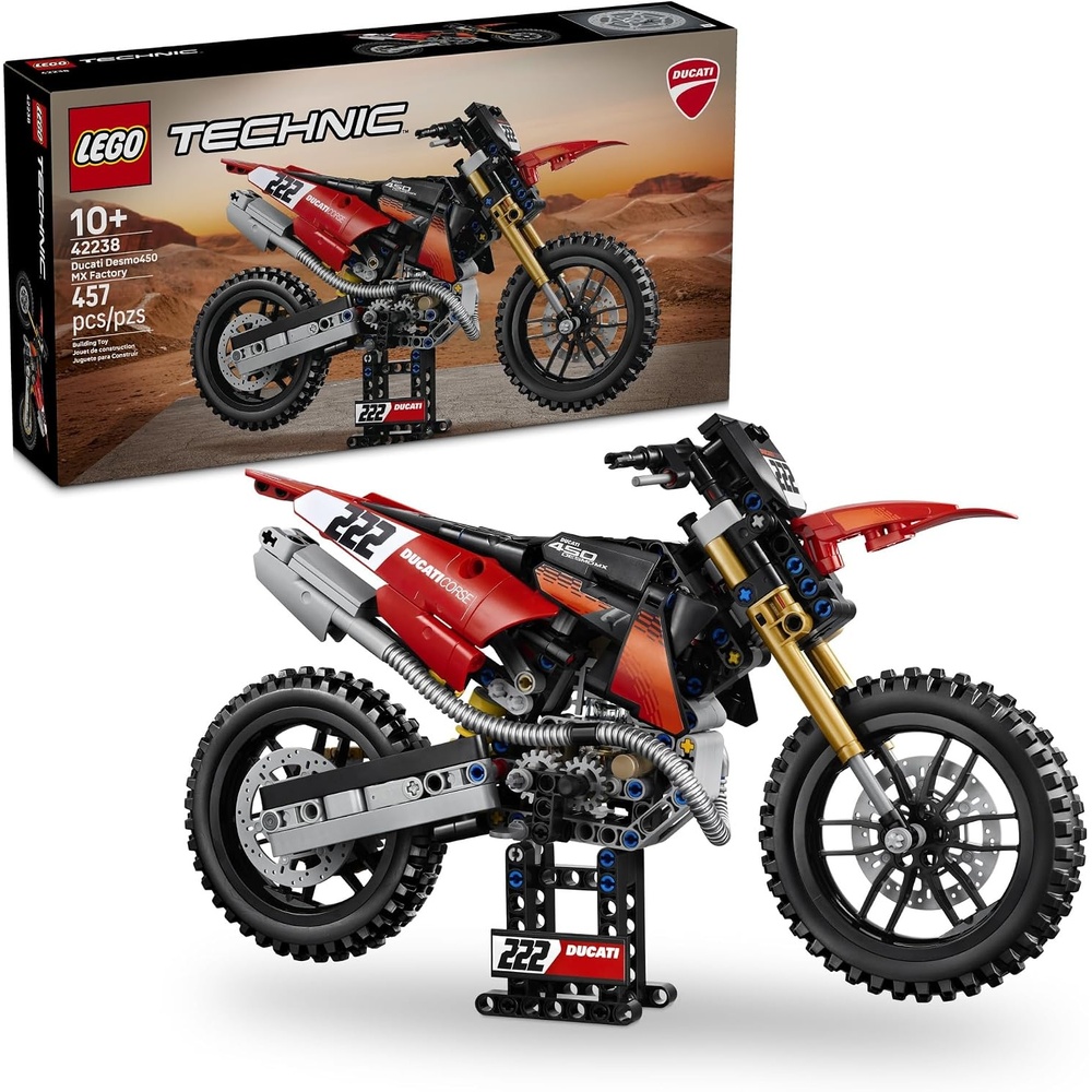 image:imageLEGO Technic Ducati Desmo450 MX Factory Motorcycle 42238 Building Toys for Boys amp Girls Ages 10 Dirt Bike Toy for Display W Stand Bedroom or Desk Decor 457 pieces Gift Idea