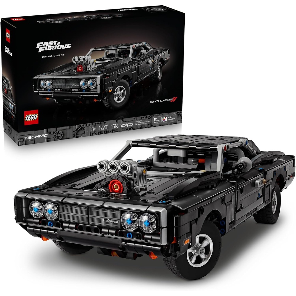 image:imageLEGO Technic Fast and Furious Dodge Charger RT Car 42231 Building Sets for Adults Ages 18 Highly Detailed Model Car Kit for Display 1516 pieces Gift for Fans of the Movie