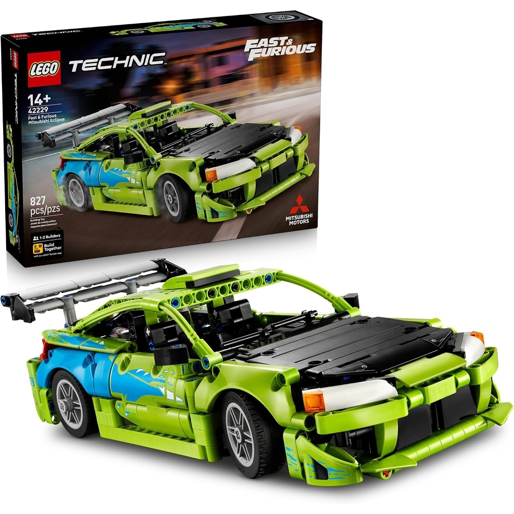 image:imageLEGO Technic Fast and Furious Mitsubishi Eclipse Car 42229 Building Toys for Boys amp Girls Ages 14 Toy Car Set for Display or Play 827 pieces Gift for Fans of the Movie