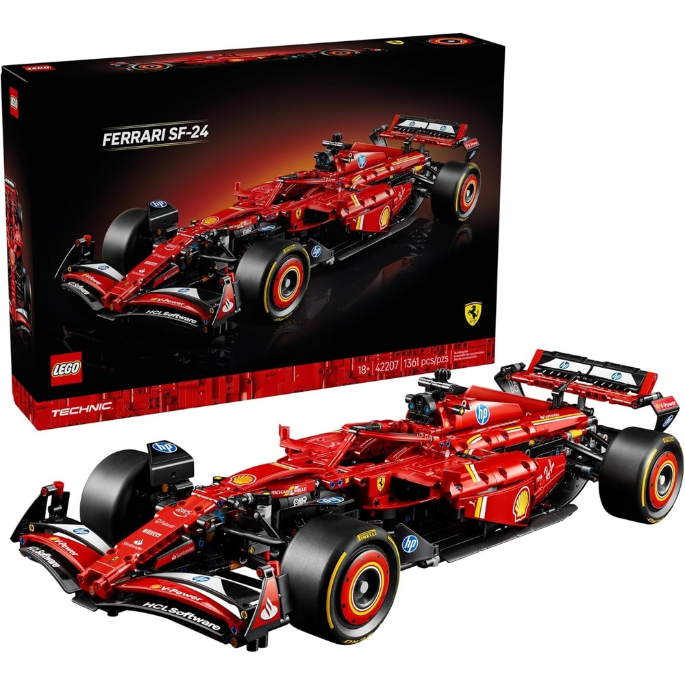 image:imageLEGO Technic Ferrari SF24 F1 Model Car Kit Building Set for Adults Ages 18 with Realistic Features Ferrari DIY Craft for Display Gift Idea for F1 Fans 42207