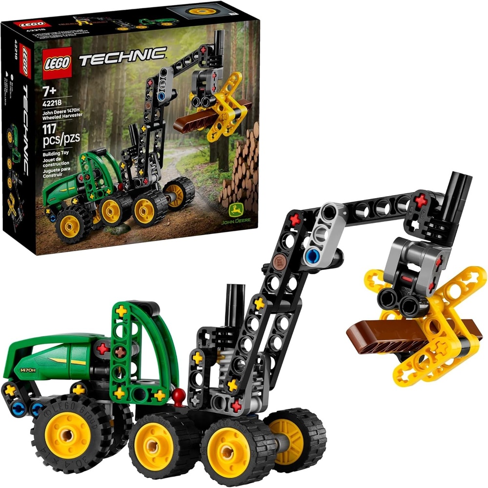 image:imageLEGO Technic John Deere 1470H Wheeled Harvester Building Toy for Kids Heavy Vehicle Playset WRealistic Suspension amp Steering STEM Toy for Boys amp Girls Ages 7 Gift Idea for Birthdays 42218
