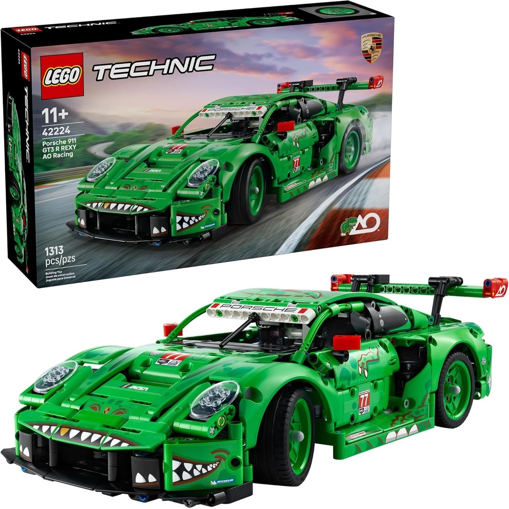 image:imageLEGO Technic Porsche 911 GT3 R Rexy AO Racing Car Building Toy for Boys amp Girls Car Toy WRealistic Steering amp 6Cylinder Engine for Kids amp Auto Fans Ages 11 Gift Idea for Birthdays 42224