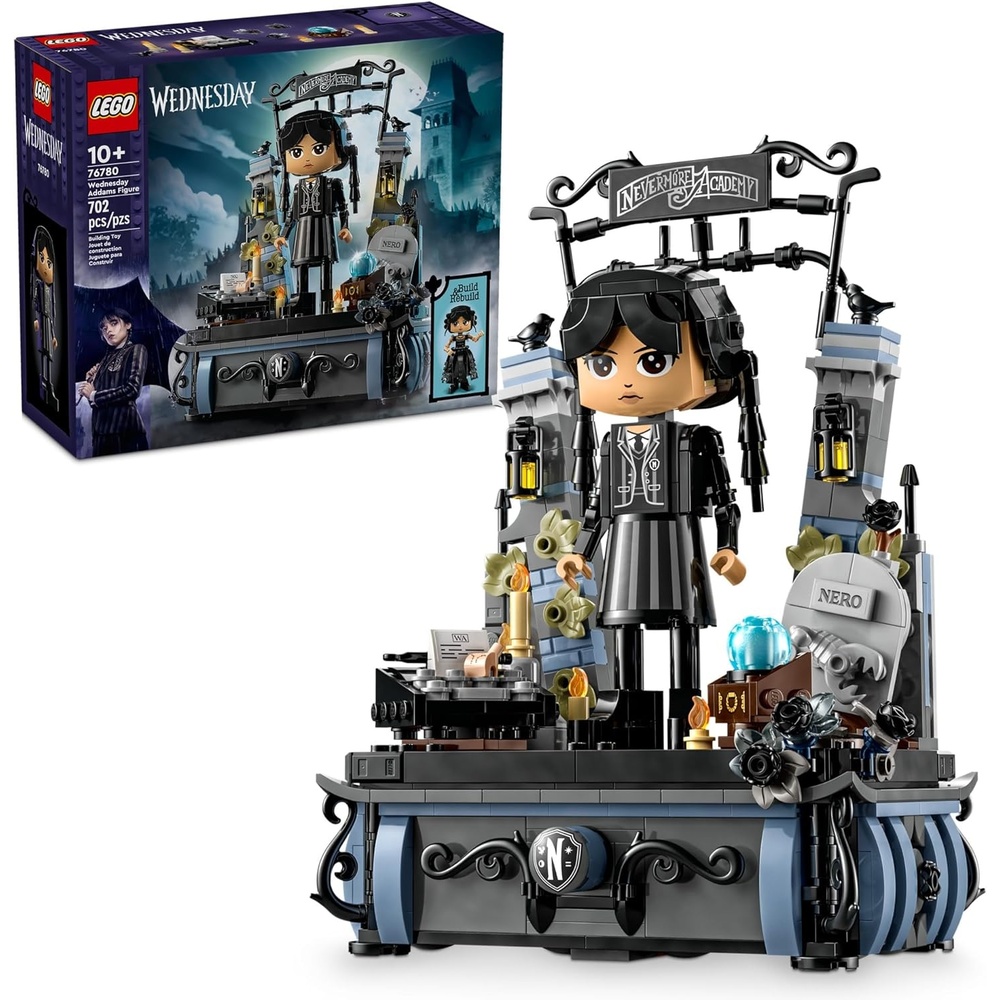 image:imageLEGO Wednesday Addams Figure Building Toy for Kids Girls amp Boys Ages 10 Collectible Wednesday Addams Doll with Display for Fans Gift Idea for Birthday 76780
