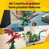 LEGO Creator 3 in 1 Medieval Dragon Toy – Building Toy with 3 Build Options, Dragon, Sea Serpent, or Phoenix – Fantasy Set for Kids, Boys and Girls, Ages 9+ – Gift Idea for Birthdays – 31161