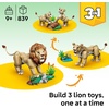 LEGO Creator 3 in 1 Wild Animals: Majestic Lion – Building Toy for Boys & Girls, Ages 9+ – Kids Bedroom or Desk Decor – Lion Toy with 3 Building Options – Gift for Birthdays – 31386