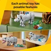 LEGO Creator 3 in 1 Wild Animals: Majestic Rhino with Birds Building Toys for Kids – Safari Pretend Play Toys for Girls & Boys, Ages 9+ – Gift for Birthdays – 31171