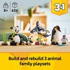 LEGO Creator 3 in 1 Wild Animals Panda Family – Building Toy Kit for Kids with 3 Building Options, Panda, Penguin, or Orca – 8 Year Old Girl & Boy Birthday Gifts – 31165