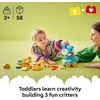 LEGO DUPLO Town 3 in 1 Animals on Wheels Building Toy – Learning Play Set for Toddler Boys & Girls, Ages 2+ – Animal Building Blocks for Sensory Skills Practice – Pretend Play Gift Idea – 10448