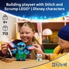 LEGO Disney Stitch & Scrump 43296 | Building Toys for Girls & Boys, Ages 9+, Stitch Display Set for Bedroom Decor, Fun Activity for Kids, 713 pieces, Gift Idea