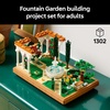 LEGO Icons Fountain Garden Building Set – DIY Kit for Adults, Ages 18+ – Miniature Craft Building Blocks for Home Decor, Display – Gift for Birthdays – with Cypress Trees and Grape Vines – 10359