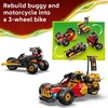 LEGO NINJAGO Kai and Cole’s Combiner Vehicles 71864 | Building Toys for Boys & Girls, Ages 7+, Toy Car & Motorcycle for Pretend Play, 3 Minifigures, 394 pieces, Gift for Birthdays