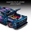 LEGO Technic Custom Garage Ford Mustang GT Car 42236 | Customizable Building Toys for Boys & Girls, Ages 10+, Toy Car for Display for Bedroom, 973 pieces, Gifts for Kids