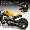 LEGO Technic Yellow Motorcycle Toy – Building Toy for Boys & Girls, Ages 7+ – Model Kit with Detailed Features – Bedroom Decor for Kids – Gift for Birthdays – 42225