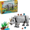 LEGO Creator 3 in 1 Wild Animals: Majestic Rhino with Birds Building Toys for Kids – Safari Pretend Play Toys for Girls & Boys, Ages 9+ – Gift for Birthdays – 31171