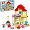 LEGO DUPLO Peppa Pig Birthday House Playset with 3 Animal Figures, Educational Toy for 2 Year Olds, Buildable Dollhouse for Creative Role Play, Peppa Pig Toy for Girls, Boys and Toddlers, 10433