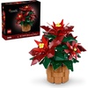 LEGO Icons Poinsettia Building Sets for Adults – Artificial Flowers for Decoration – Festive Holiday Flowers for Table Centerpiece – 10370
