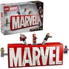 LEGO Marvel: Marvel Logo & Minifigures Building Toy – Marvel Collectible Set for Kids, Boys and Girls, Ages 12+ – Model Kit with 5 Minifigures – Gift Idea for Birthday – 76313