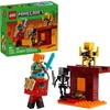 LEGO Minecraft The Nether Lava Battle Toy and Playset – Building Minecraft Toy for Kids, Ages 6+ – Alex, Wither Skeleton, Blaze and Strider Figures for Pretend Play – Gift Idea for Birthdays – 21266