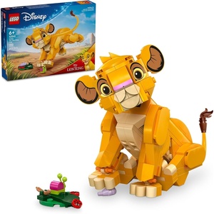 LEGO Disney Simba The Lion King Cub Building Toy – Collectible Play & Display Set – 6 Year Old Girl & Boy Birthday Gift – Detailed Model of Disney Simba – 43243