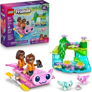 LEGO Friends Axolotl Adventure Boat Building Toy for Girls & Boys – Pretend Play Set for Kids, Ages 5+ – W/Leo Minidoll, Alba Microdoll, 2 Toy Pets, & Accessories – Gift Idea for Birthdays – 42681