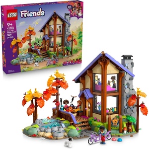 LEGO Friends Cozy Fall Forest Cabin 42705 | Building Toy for Girls & Boys, Ages 9+, Toy Playset W/4 Minidolls, 1,229 pieces, Gift for Birthdays