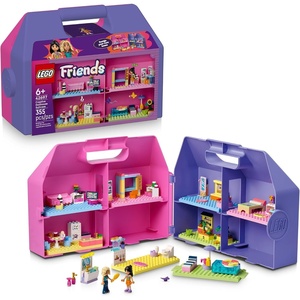 LEGO Friends Creative Dollhouse Suitcase 42697 | Portable Dollhouse, Building Toy for Girls & Boys, Ages 6+, W/ 2 Minidolls & 8 Rooms, 355 pieces, Gift for Birthdays