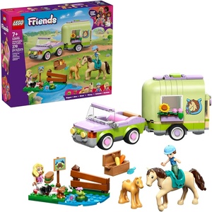 LEGO Friends Horse & Baby Foal Trailer Building Toy for Girls & Boys – Pretend Play Set for Kids, Ages 7+ – W/Autumn & Matilde Minidolls, Toy Animals, & Accessories – Gift Idea for Birthdays – 42695