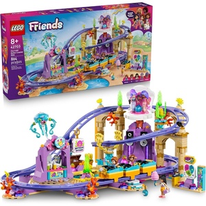 LEGO Friends Mermaid Roller Coaster Ride 42703 | Building Toy for Girls & Boys, Ages 8+, Functional Toy Roller Coaster Playset W/ 8 Minidolls, 864 pieces, Gift for Birthdays