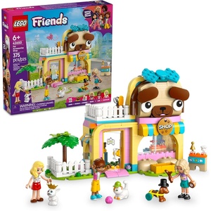 LEGO Friends Pet Accessories Shop Pretend Play Set – Building Toy for Kids, Girls and Boys, Ages 6+ – with 3 Minidolls, Toy Dog, Cat, & Rabbit – Gift Idea for Birthday – 42650